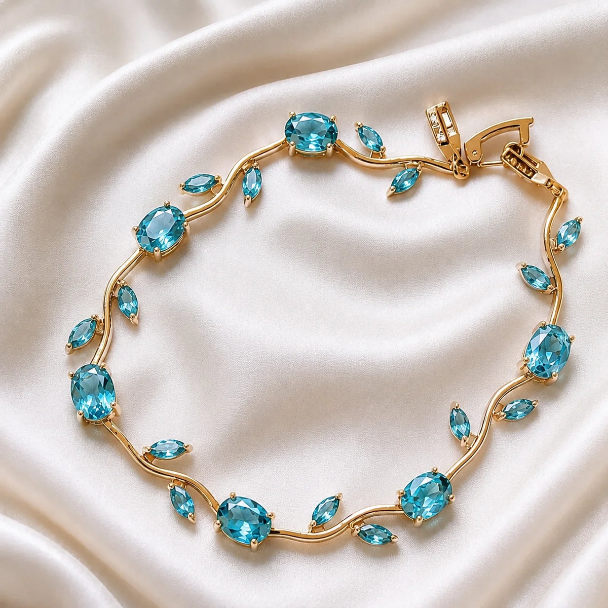 Aqua tulip bracelet new color