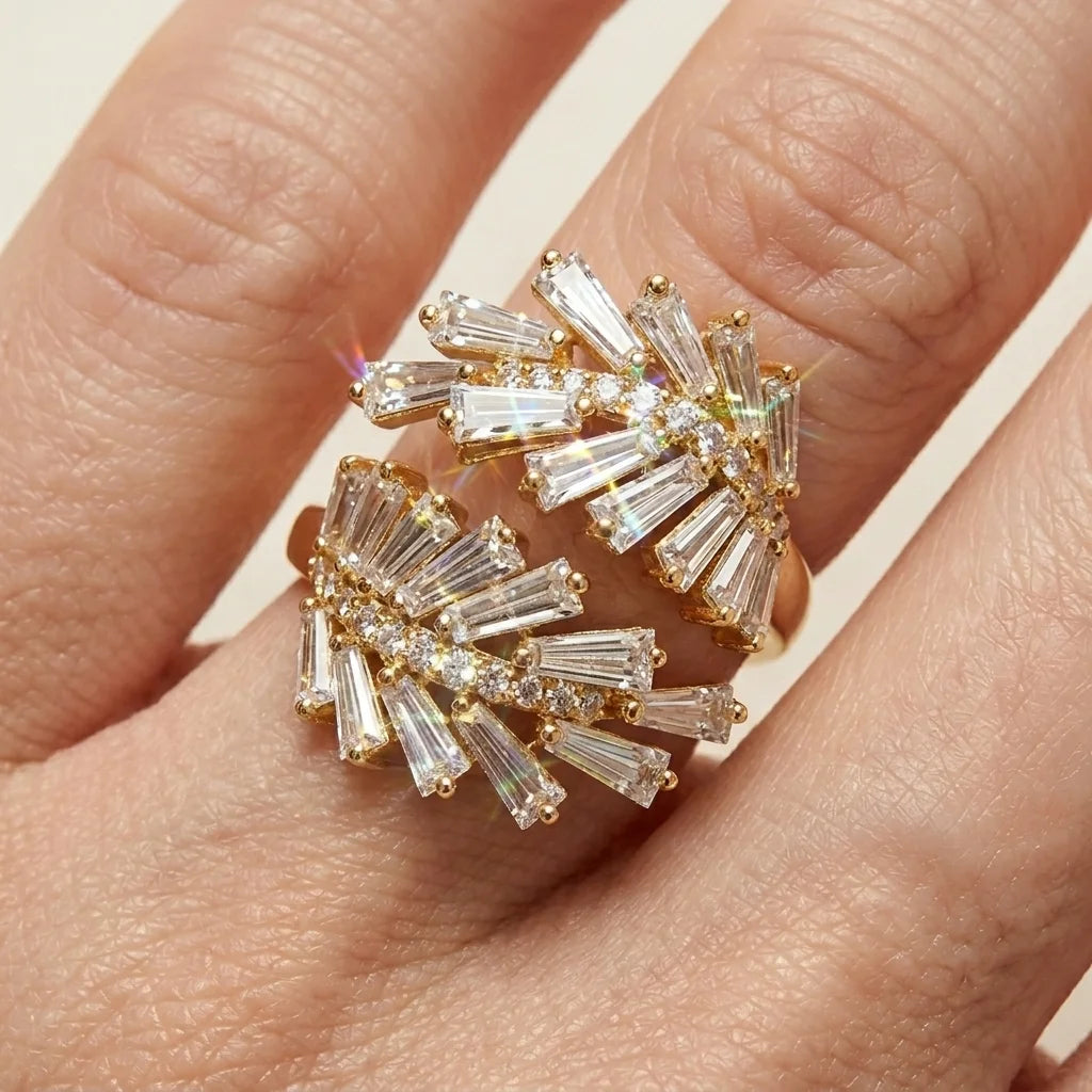 Close up shot of ring with shine
