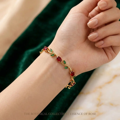 Red & Green Tulip Bracelet