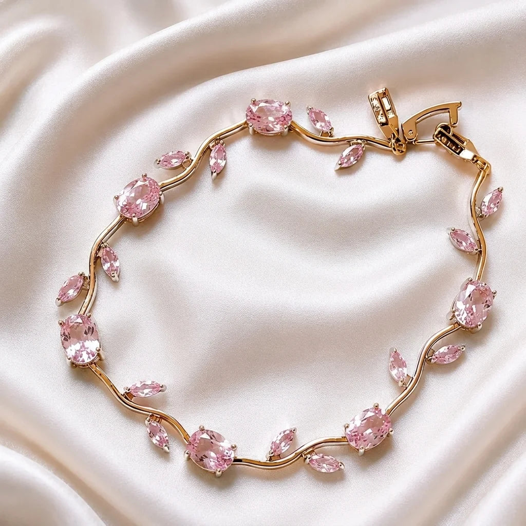 pink crystal tulip bracelet
