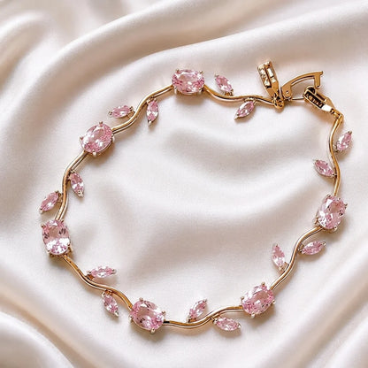 pink crystal tulip bracelet
