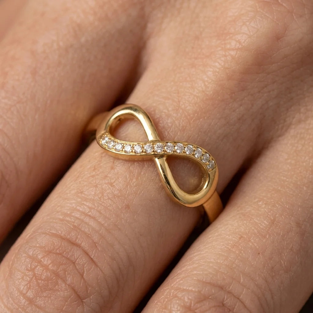 UNIVERSE infinity ring in free imported LED light ring case, gift-ready ring box by Gemz By Purpuls
