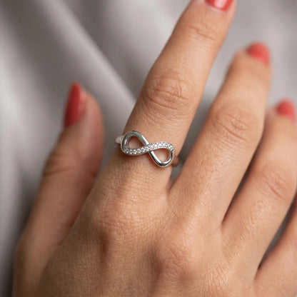 Infinity promise ring for proposal, birthday and anniversary gifting